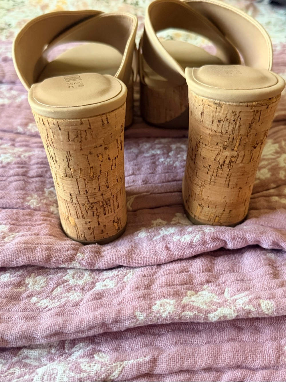 Dream Pairs Beige Crossover Slide Mules - Picture 3 of 6